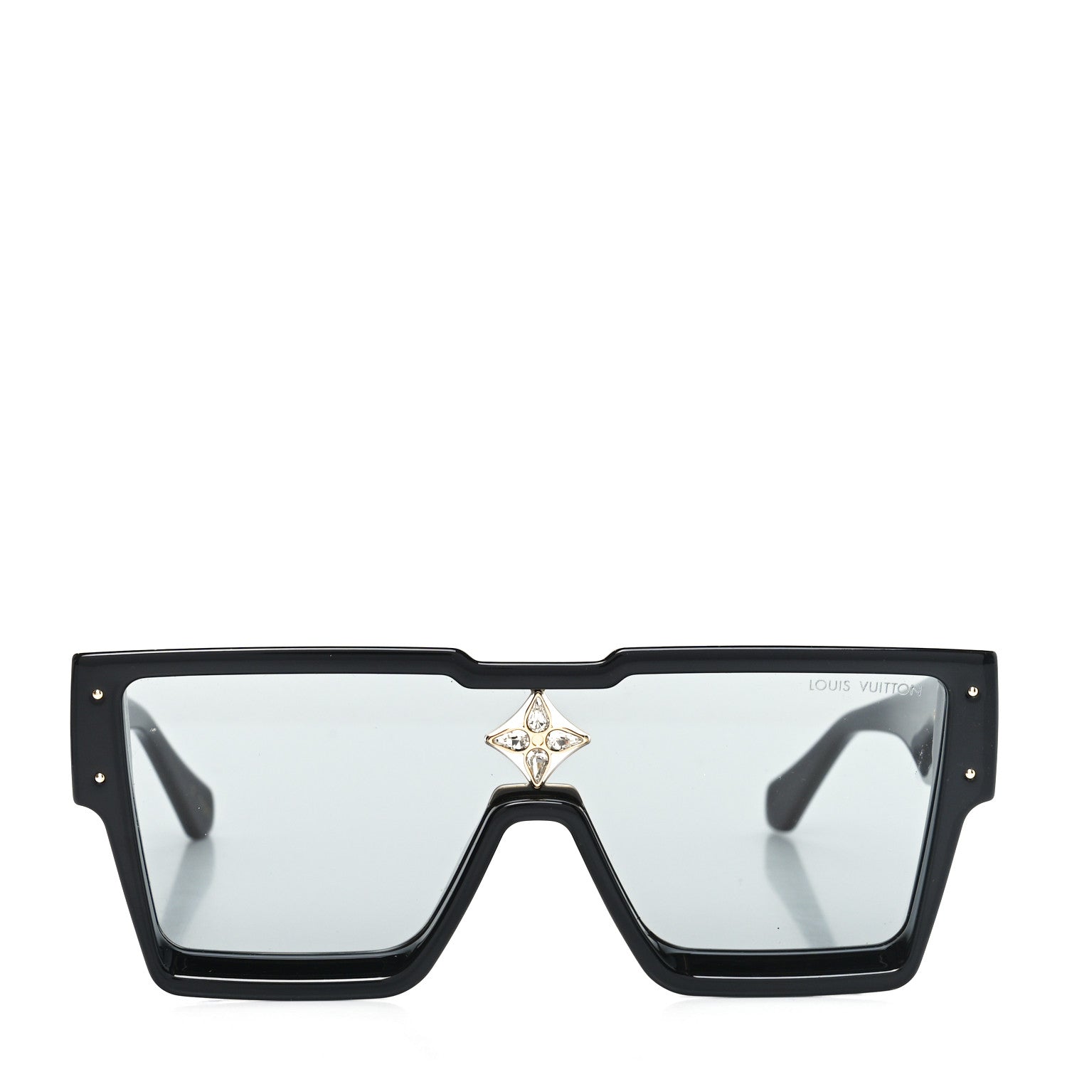 Louis Vuitton Acetate Swarovski Crystal Cyclone Sunglasses Z1578E Black 2 of 8