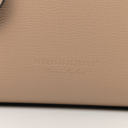 Burberry Grainy Calfskin Haymarket Check Small Reversible Tote Mid Camel 9 of 16