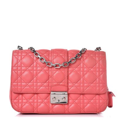 Christian Dior Lambskin Cannage Medium Miss Dior Flap Coral 1 of 13