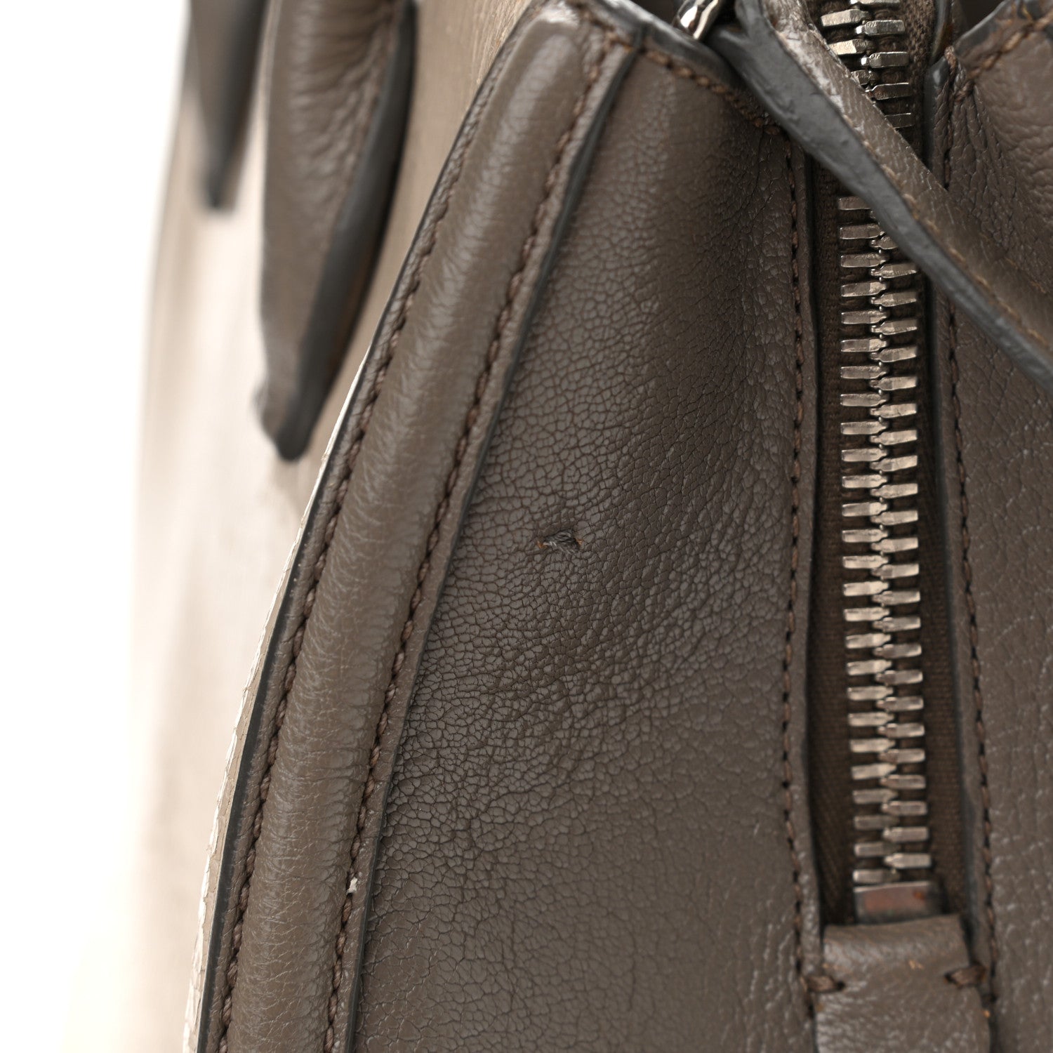 Miu Miu Crackled Goatskin Top Handle Tote Pomice Argilla 10 of 15