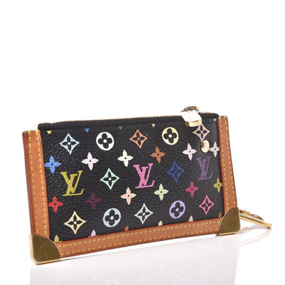 Louis Vuitton Monogram Multicolor Key Pouch Black 3 of 9