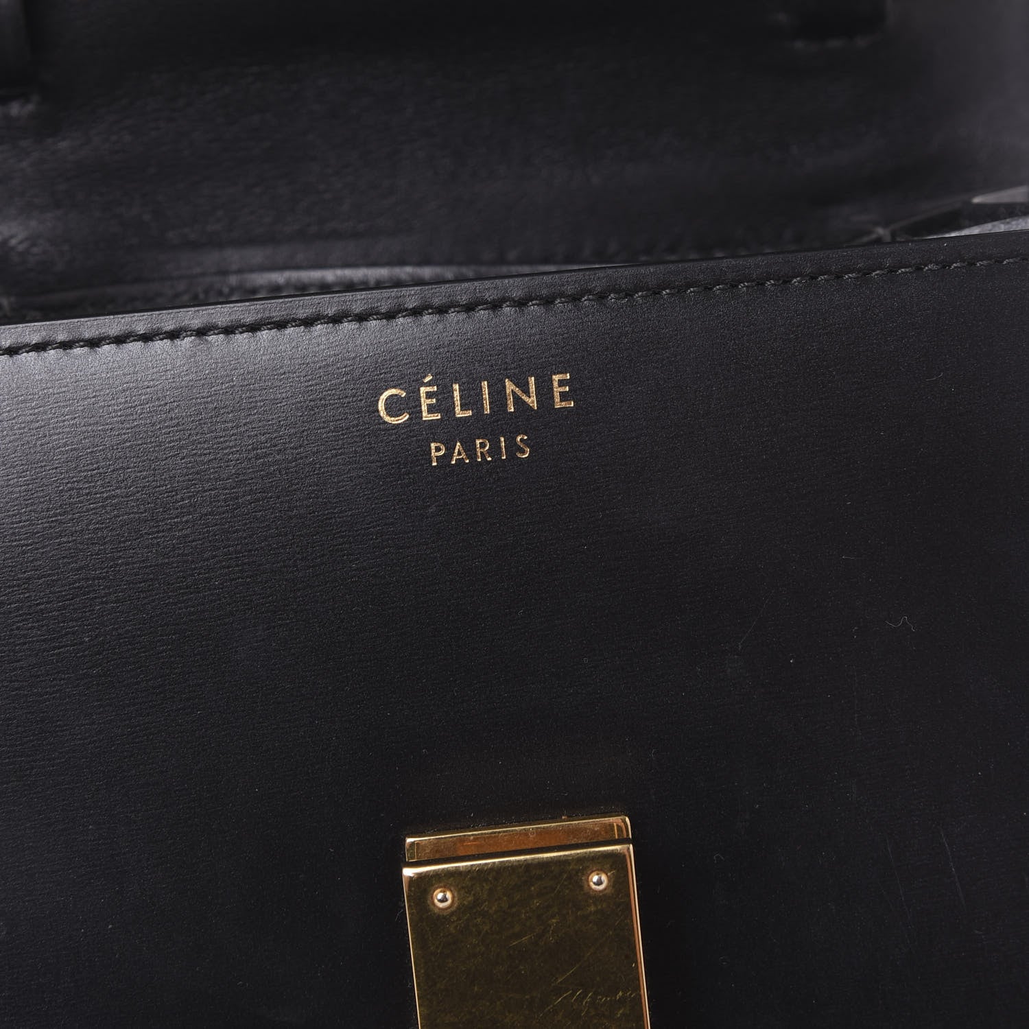 Celine Box Calfskin Small Classic Box Flap Bag Black 5 of 8
