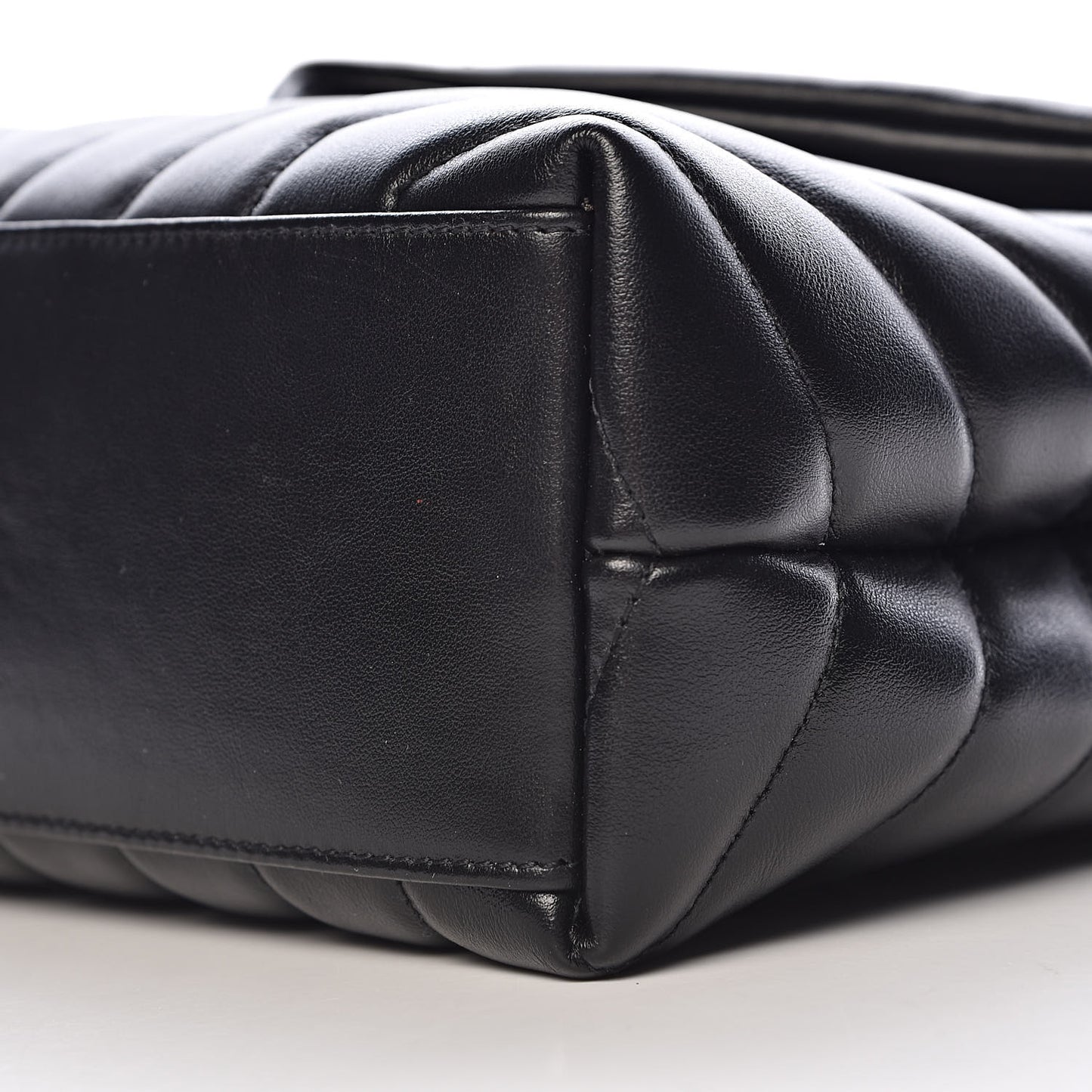 Calfskin Y Quilted Monogram Small Loulou Chain Satchel Black