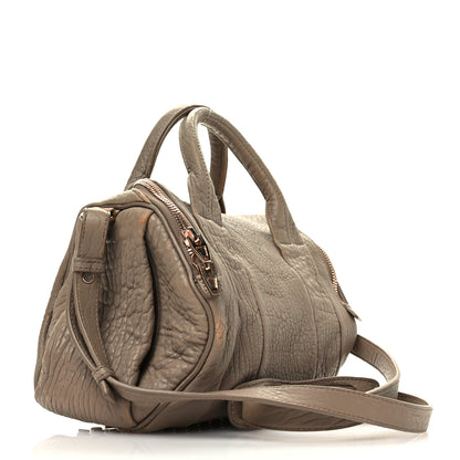Alexander Wang Pebbled Lambskin Rockie Latte Rose Gold Hardware 3 of 14