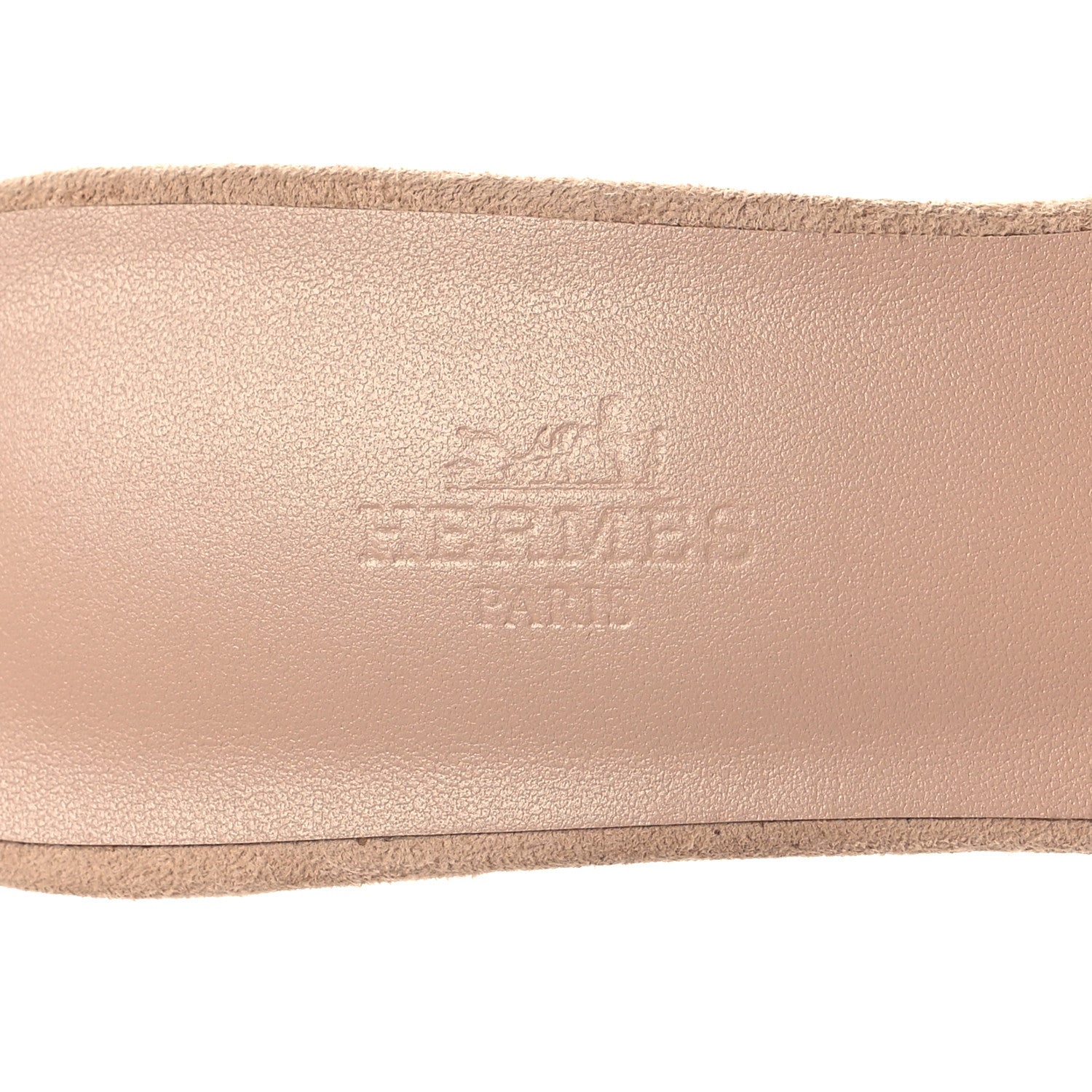 Hermes Suede Goatskin Giny 55 Sandals 39 Nude 8 of 9