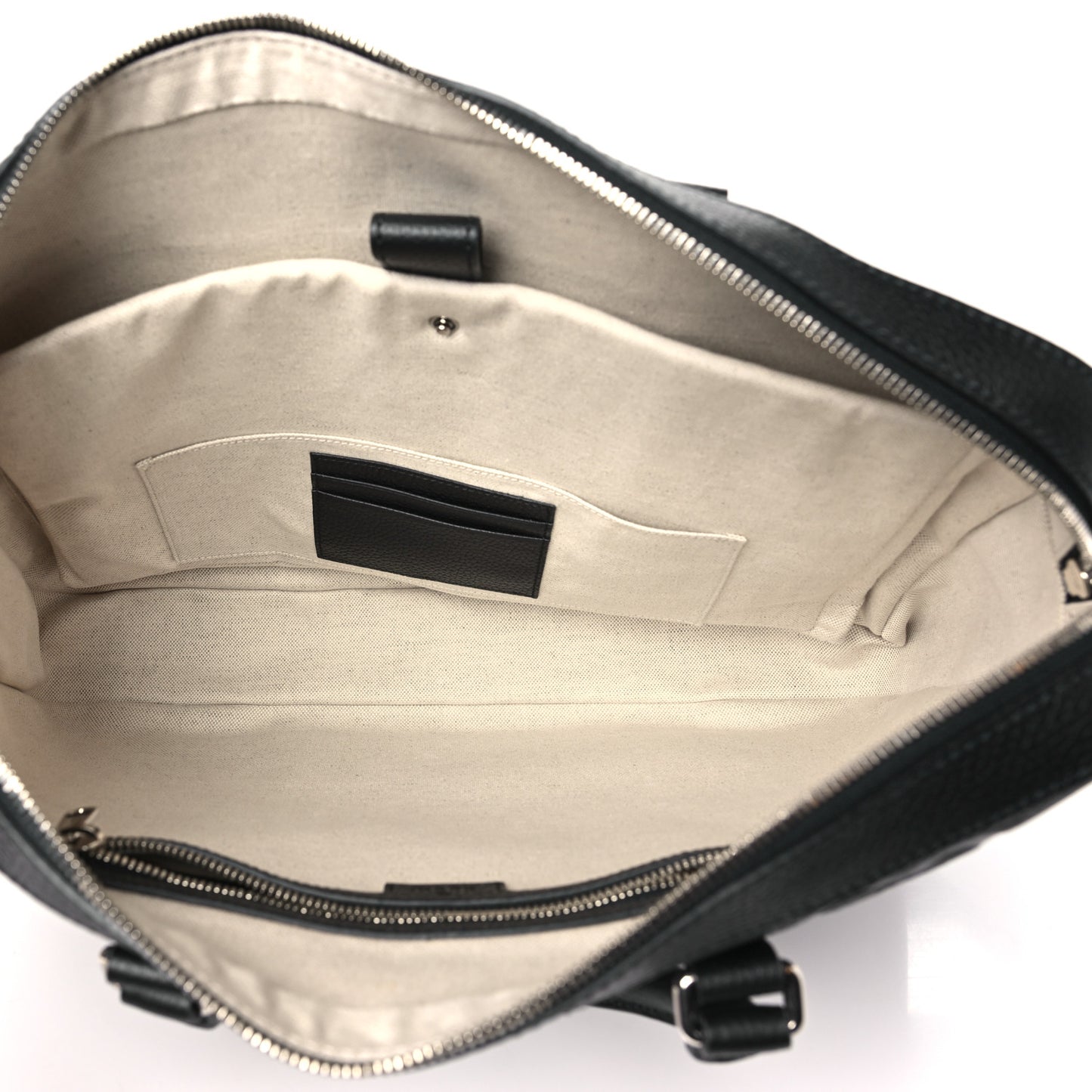 Piuma Calfskin Jumbo GG Embossed Briefcase Black