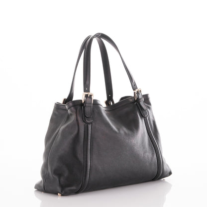 Gucci Calfskin Medium Britt Tote Black 3 of 8