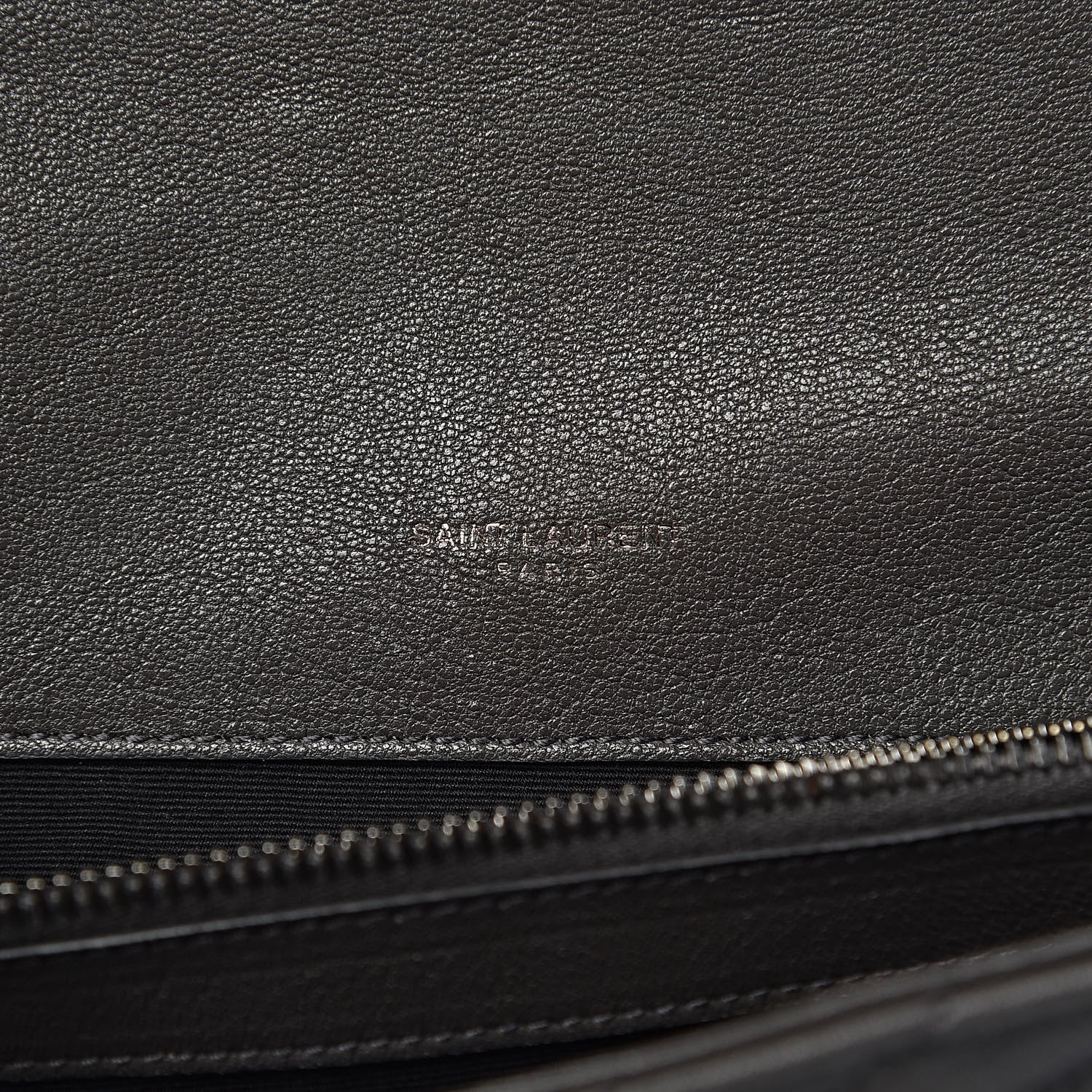 Saint Laurent Sheepskin Matelasse Chevron Monogram Large College Satchel Dark Anthracite 6 of 12