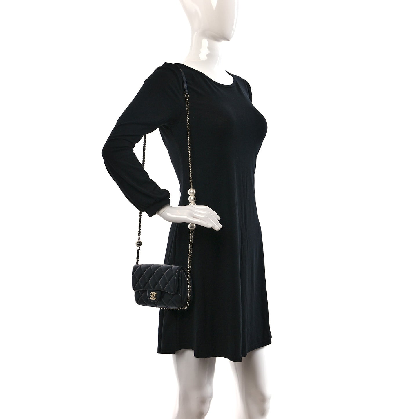 Lambskin Quilted Mini My Precious Flap Black
