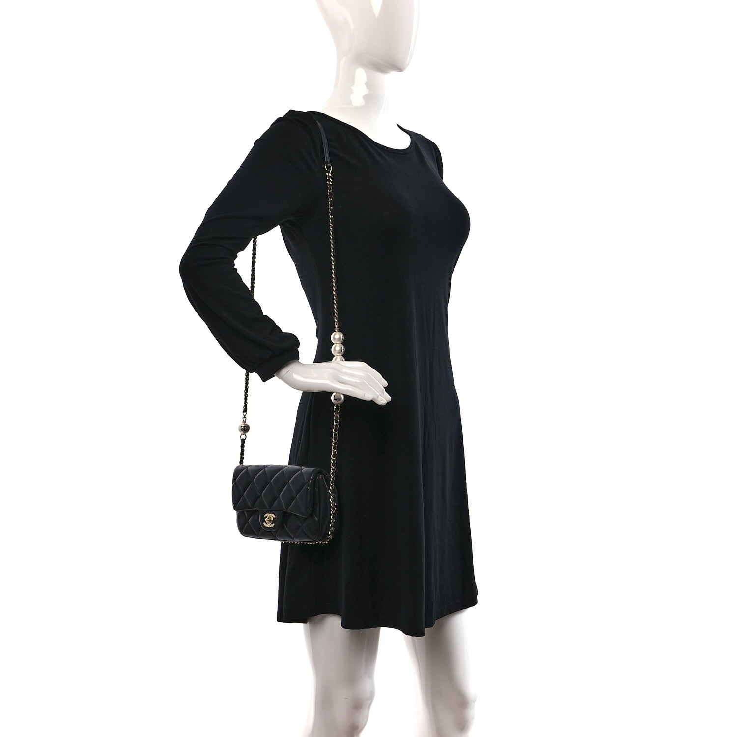 Chanel Lambskin Quilted Mini My Precious Flap Black 2 of 9