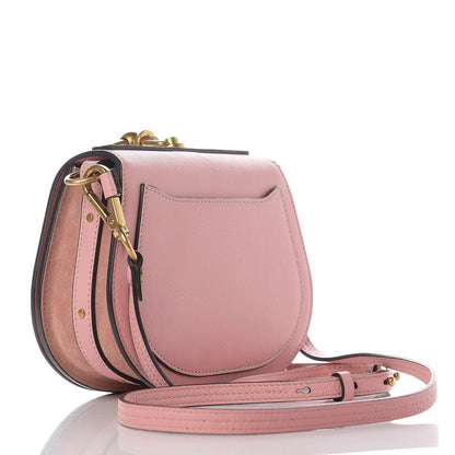 Chloe Calfskin Suede Small Nile Bracelet Bag Washed Pink 4 of 12