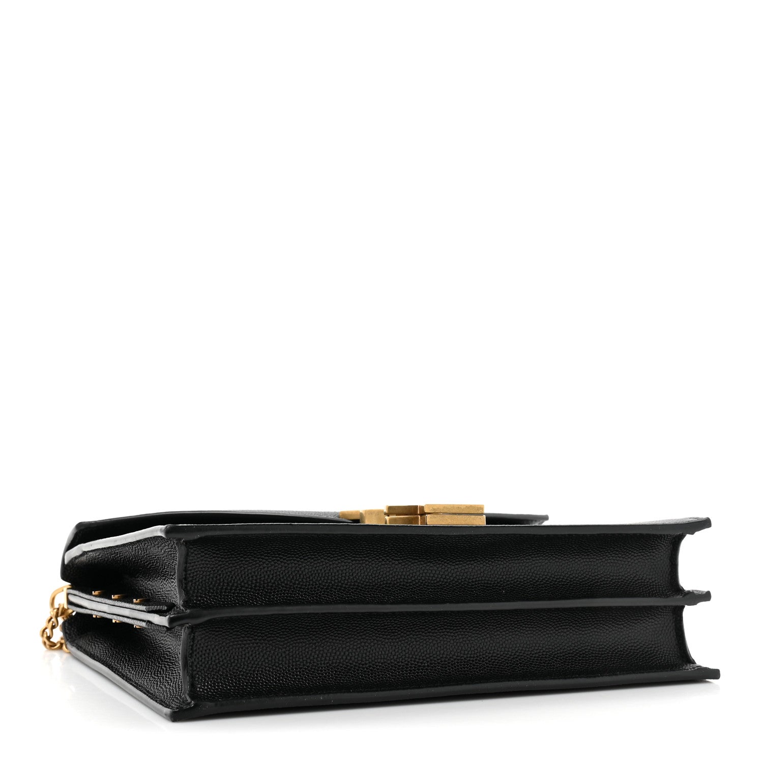 Saint Laurent Grain De Poudre Monogram Cassandra Clasp Bag Black 4 of 13