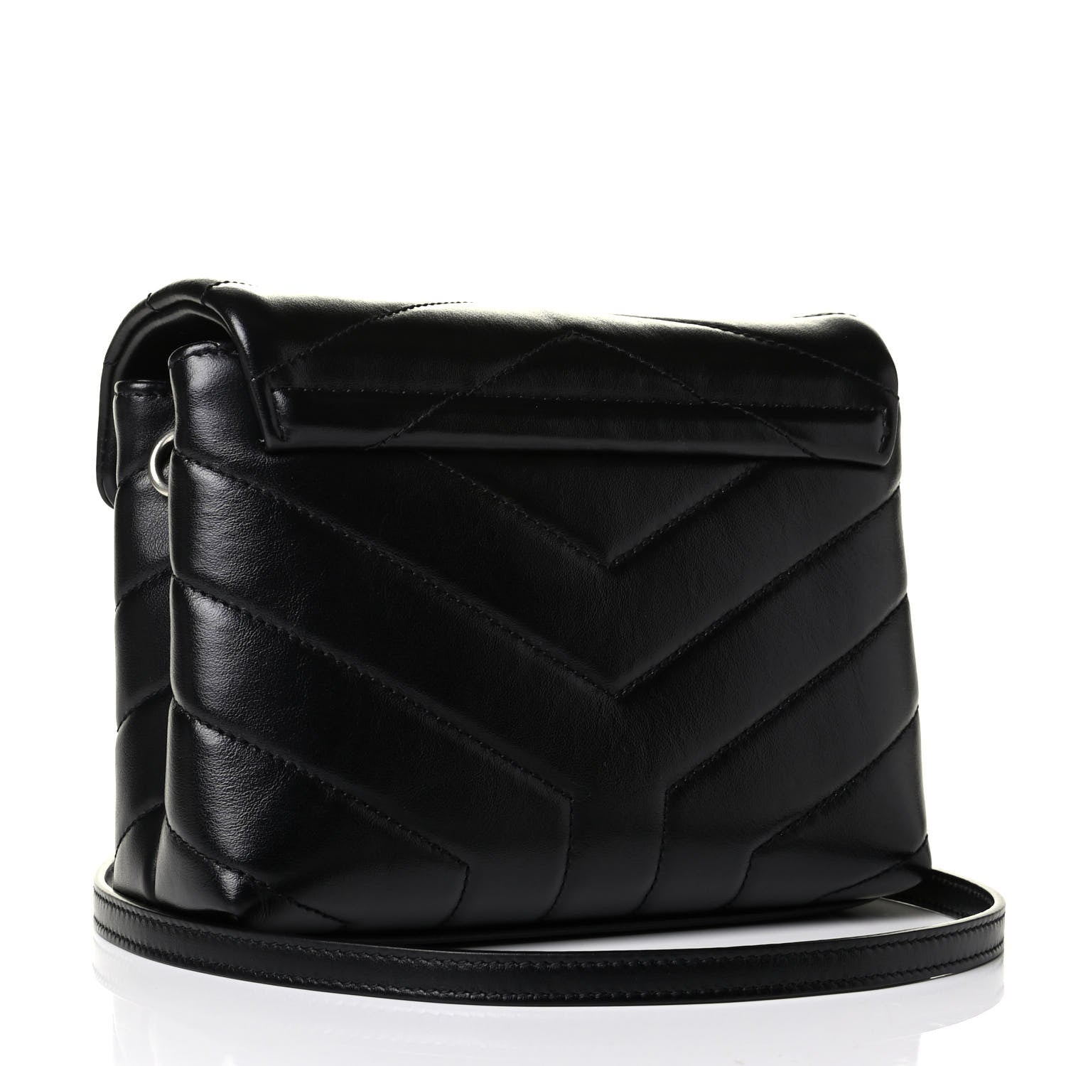 Saint Laurent Calfskin Y Quilted Monogram Toy Loulou Crossbody Bag Black 2 of 6
