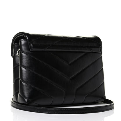 Saint Laurent Calfskin Y Quilted Monogram Toy Loulou Crossbody Bag Black 2 of 6