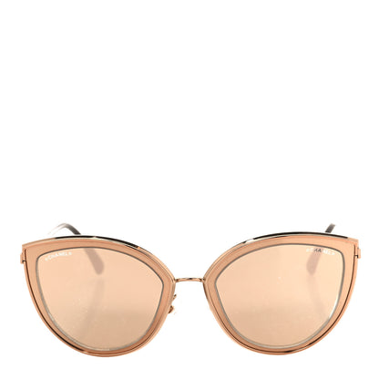 Chanel Metal Cat Eye Sunglasses 4222 Pink Gold 2 of 7