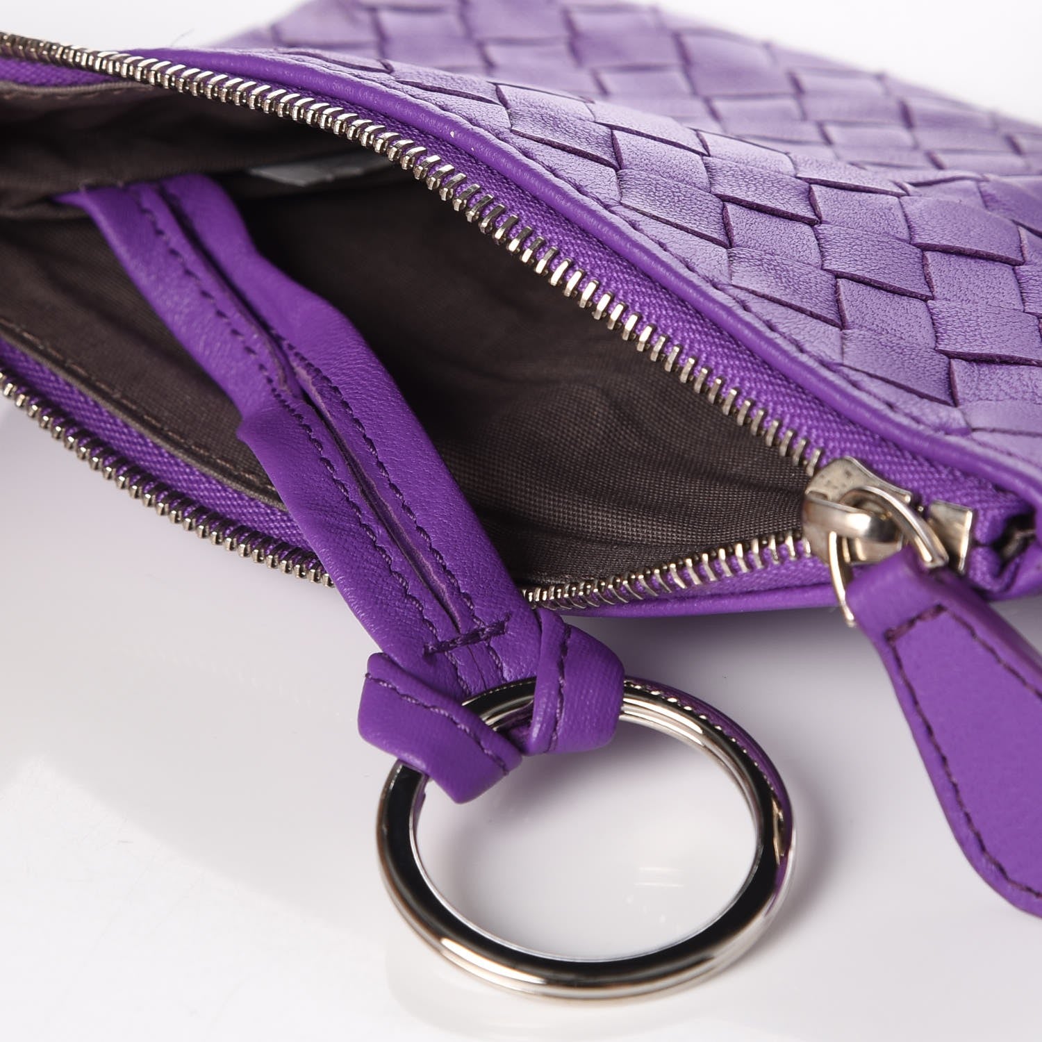 Bottega Veneta Nappa Intrecciato Key Holder Byzantine 9 of 9
