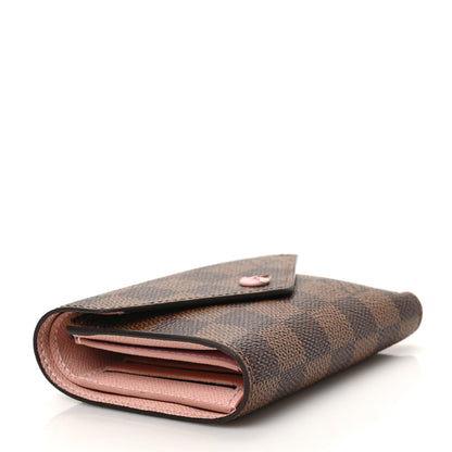 Louis Vuitton Damier Ebene Victorine Wallet Rose Ballerine 4 of 6