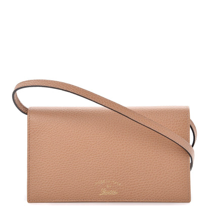 Gucci Dollar Calfskin Mini Swing Wallet Bag Camelia Mineral Blue 1 of 8