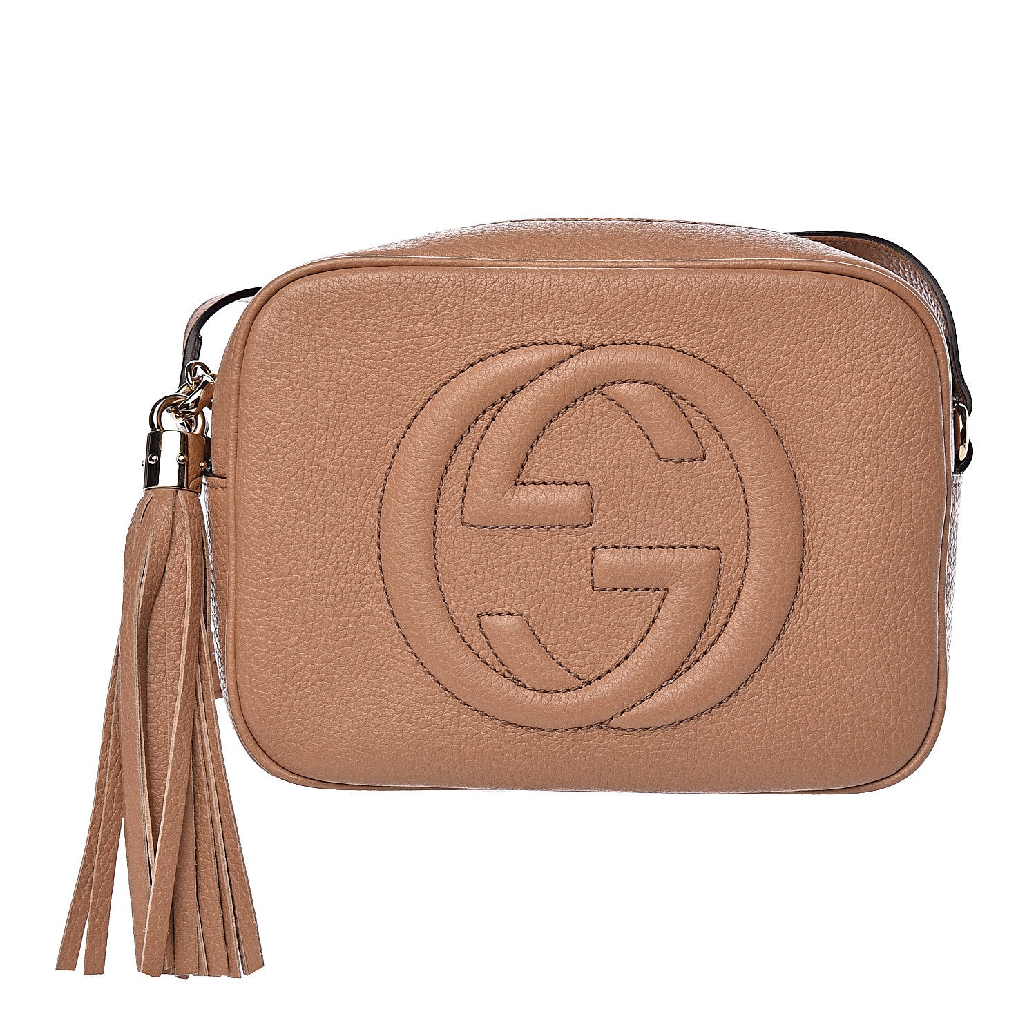 Gucci Pebbled Calfskin Small Soho Disco Bag Camelia 1 of 10