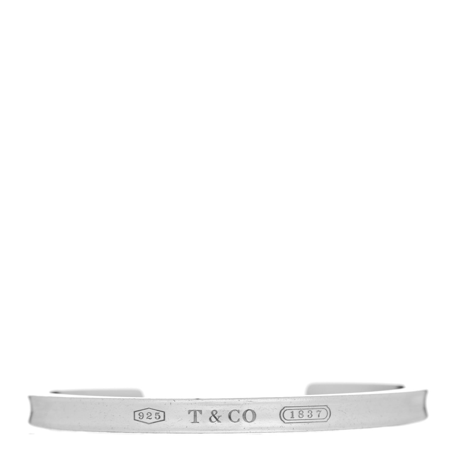 Tiffany Sterling Silver Narrow 1837 Cuff Bracelet 1 of 4