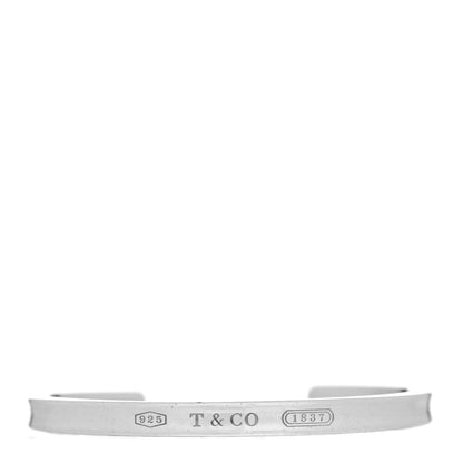 Tiffany Sterling Silver Narrow 1837 Cuff Bracelet 1 of 4