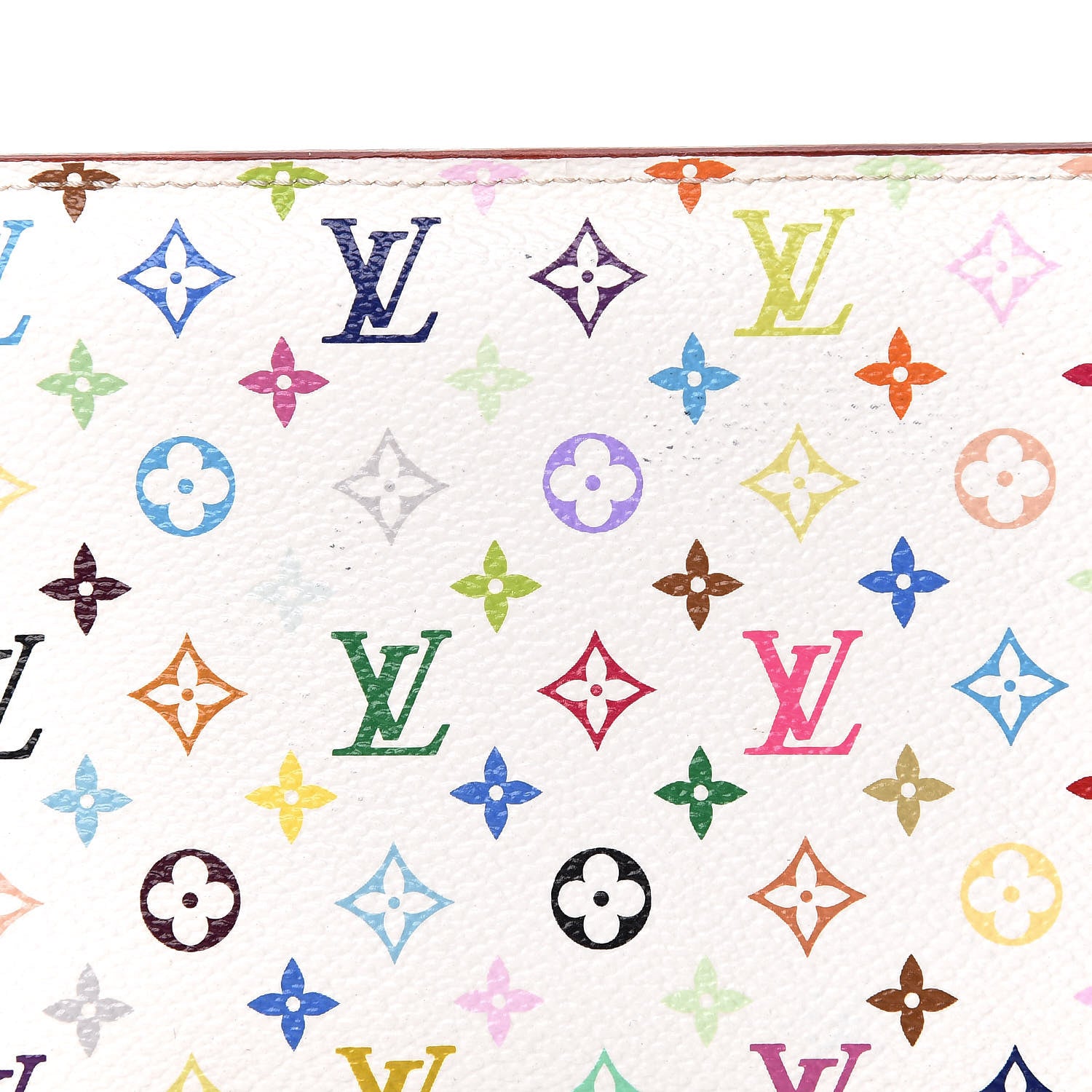 Louis Vuitton Monogram Multicolor Insolite Wallet White Litchi 9 of 10