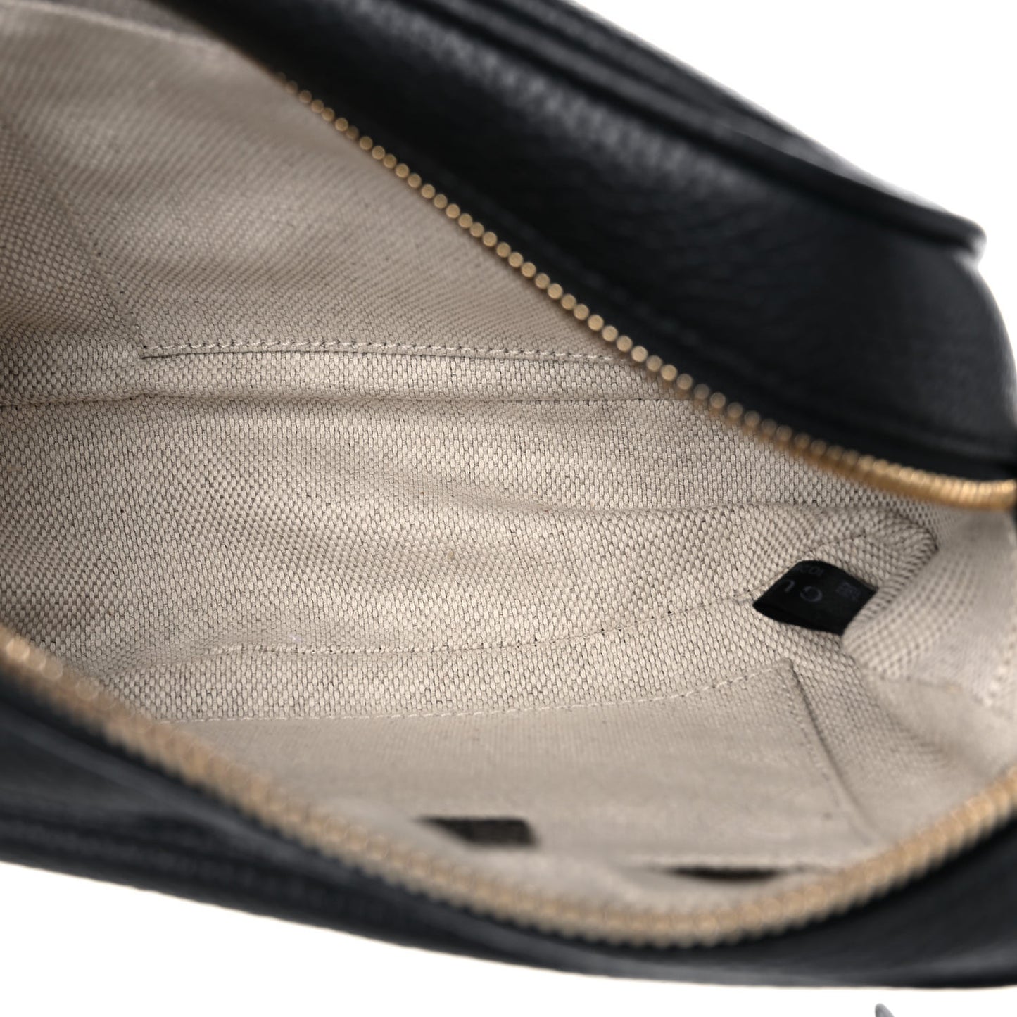 Pebbled Calfskin Small Soho Disco Bag Black