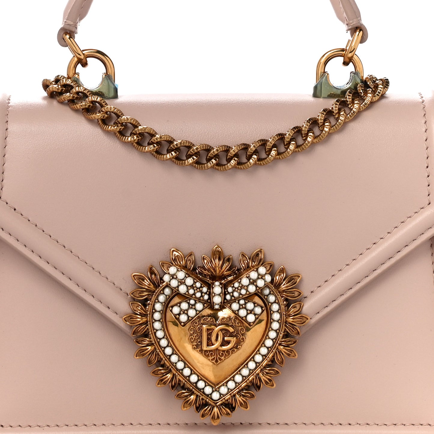 Smooth Calfskin Small Devotion Envelope Top Handle Bag Pink