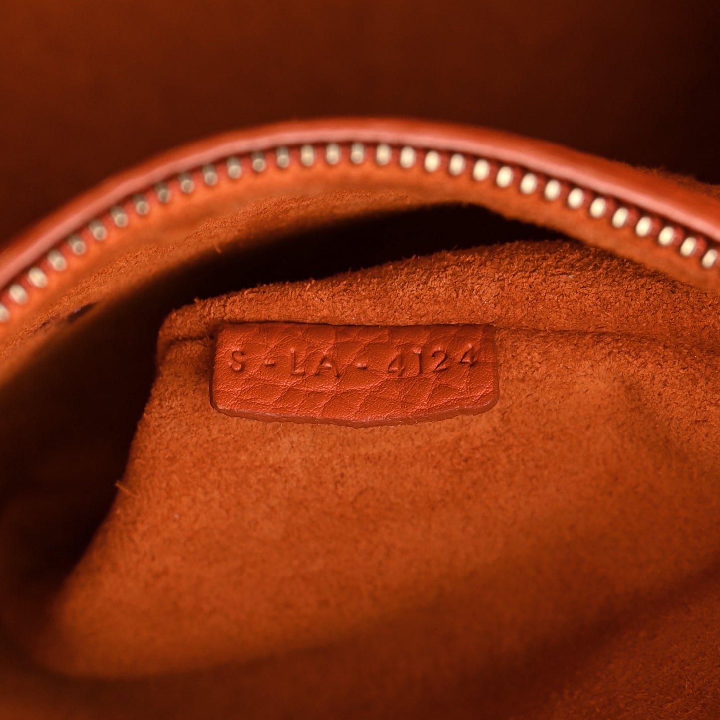 Bullhide Calfskin Medium Phantom Luggage Burnt Orange