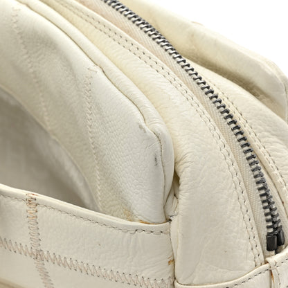 Chanel Caviar Square Stitched Bowler White 14 of 19