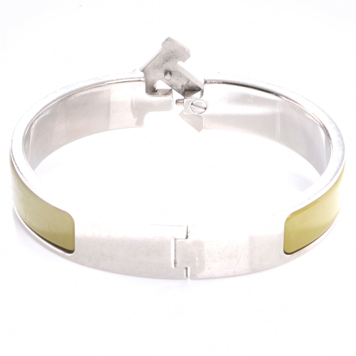 Narrow Enamel Clic Clac H Bracelet PM Olive