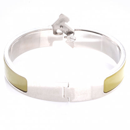 Hermes Narrow Enamel Clic Clac H Bracelet PM Olive 5 of 6