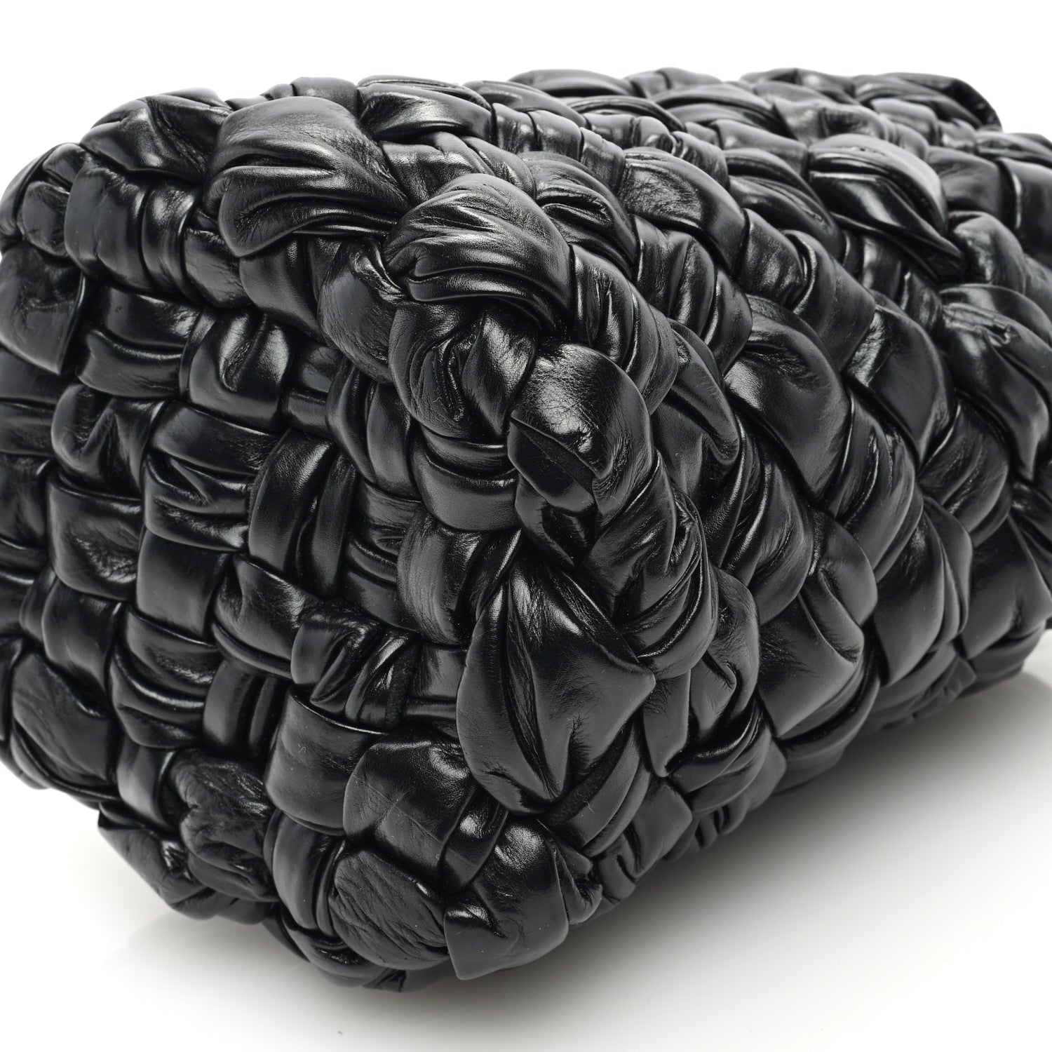Bottega Veneta Calfskin Intrecciato Kalimero Bucket Bag Black 10 of 10