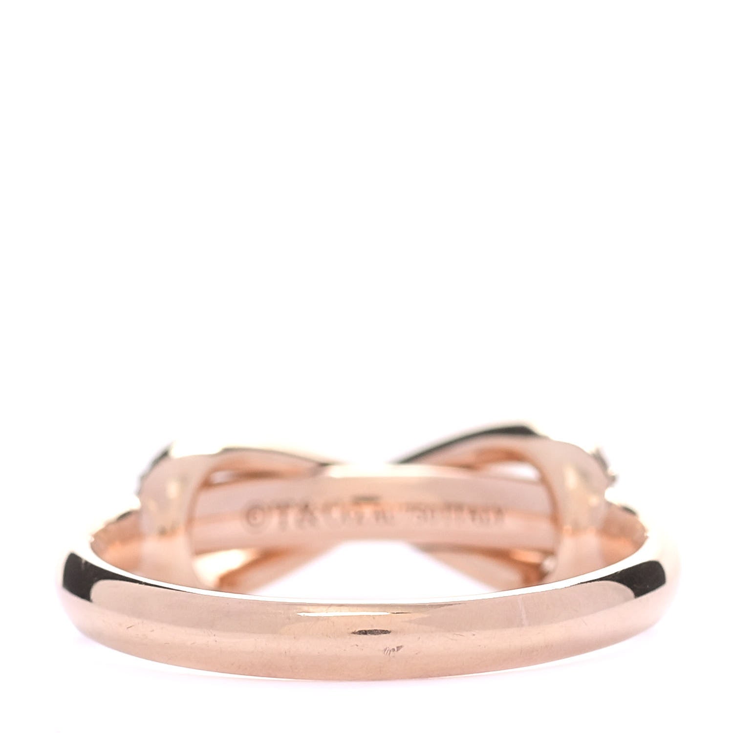 Tiffany 18K Rose Gold Diamond Infinity Ring 47 4.25 3 of 4