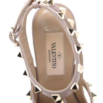 Valentino Garavani Nappa Rockstud Ankle Strap Pumps 35 Dark Mauve Poudre 7 of 8