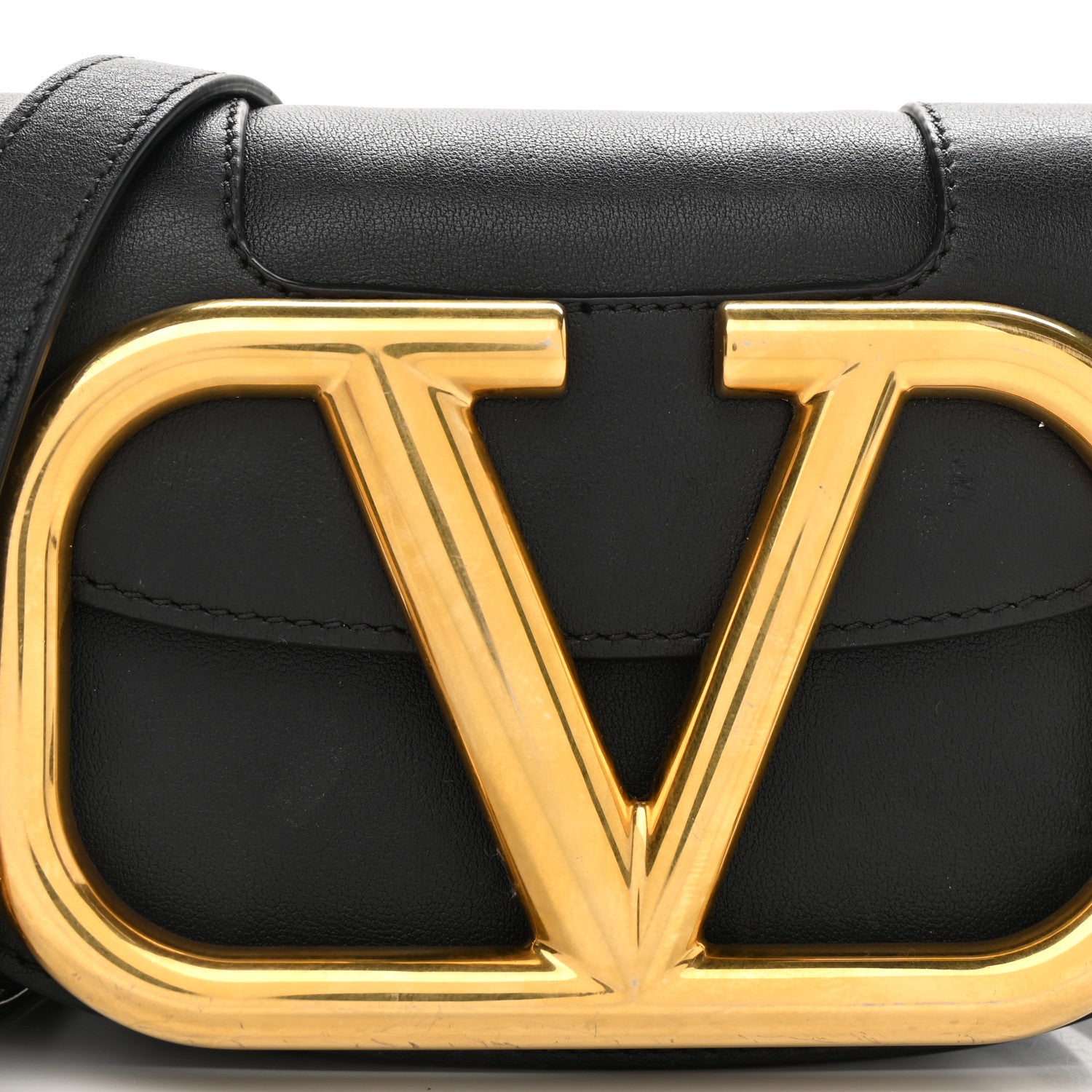 Valentino Garavani Calfskin Small Supervee Crossbody Bag Black 7 of 13
