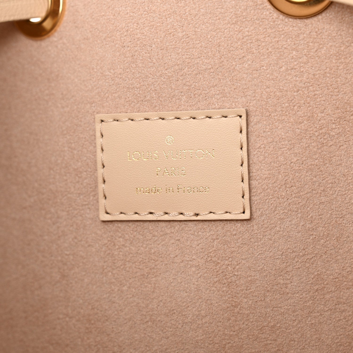 Louis Vuitton Calfskin Monogram Cutout Petit Noe Neutral 6 of 9