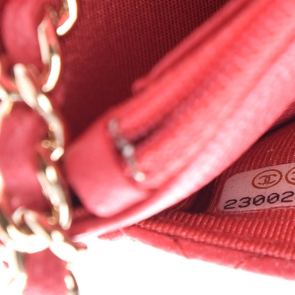 Chanel Caviar Quilted Wallet On Chain WOC Dark Pink 8 of 9