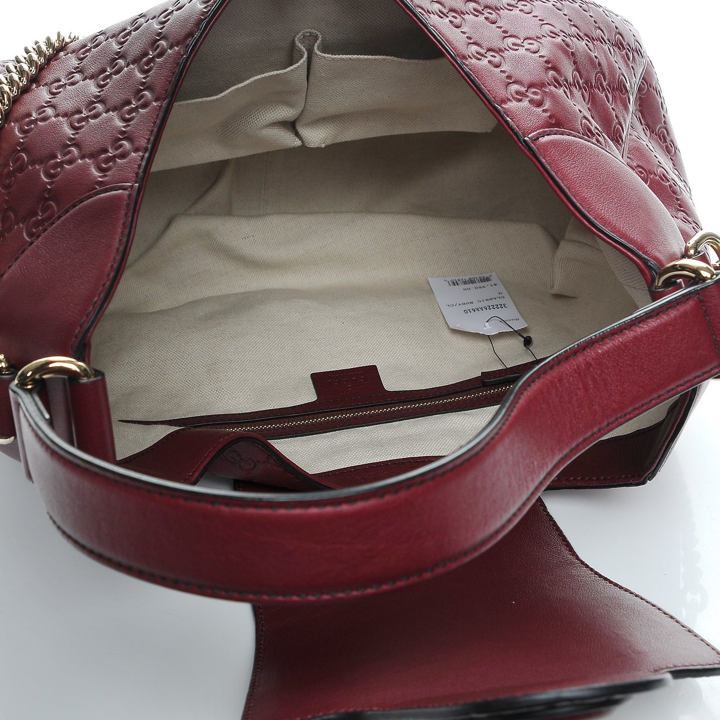 Soft Guccissima Medium Emily Hobo Classic Ruby