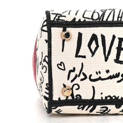 Christian Dior Canvas Medium DiorAmour Graffiti Lady D-Lite Latte 9 of 12