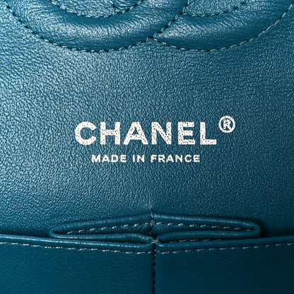 Chanel Lambskin Quilted Medium Double Flap Turquoise 13 of 23