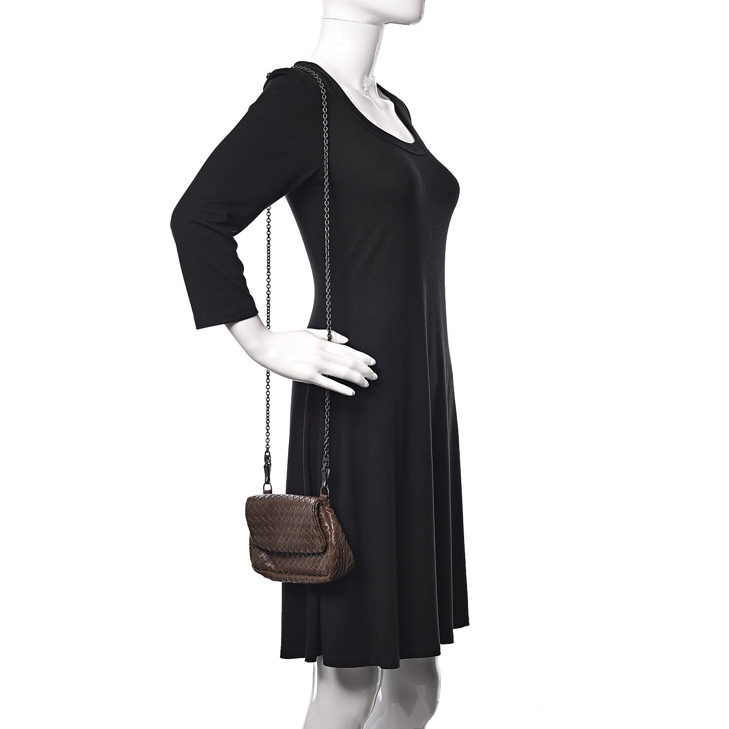 Bottega Veneta Nappa Intrecciato Small Chain Crossbody Elephant 2 of 14