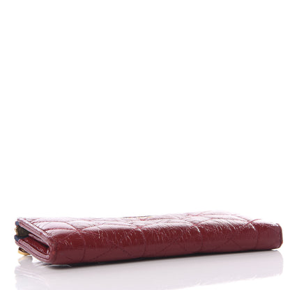 Miu Miu Patent Quilted Zip Around Wallet Burgundy 3 of 7