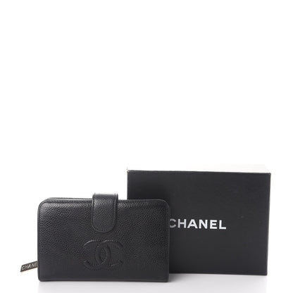 Chanel Caviar Timeless CC Zipped Pocket Wallet Black 10 of 10