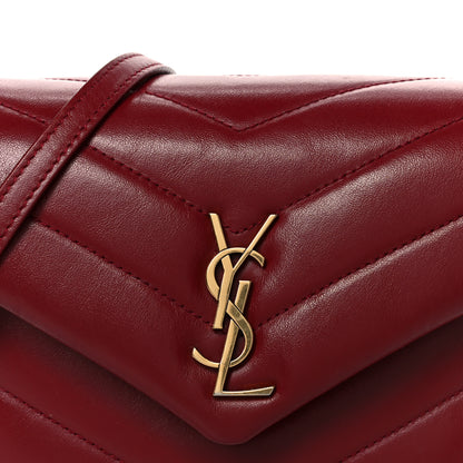 Saint Laurent Calfskin Y Quilted Monogram Toy Loulou Monogram Crossbody Bag Rouge Legion 9 of 11