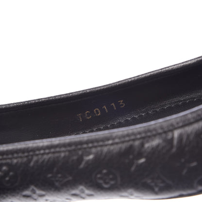 Louis Vuitton Calfskin Monogram Embossed Debbie Ballerina Flats 38 Black 8 of 9