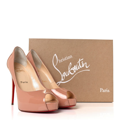 Christian Louboutin Patent New Very Prive 120 Pumps 37 Nude 9 of 9