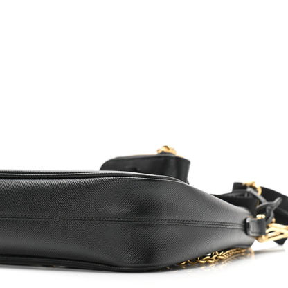 Prada Saffiano Lux Re-Edition 2005 Shoulder Bag Black 9 of 10