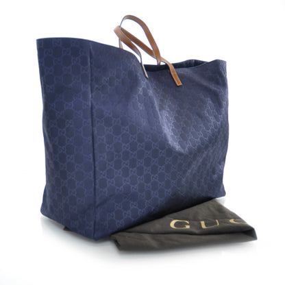 Gucci Nylon Monogram Large Tote Blue 3 of 8