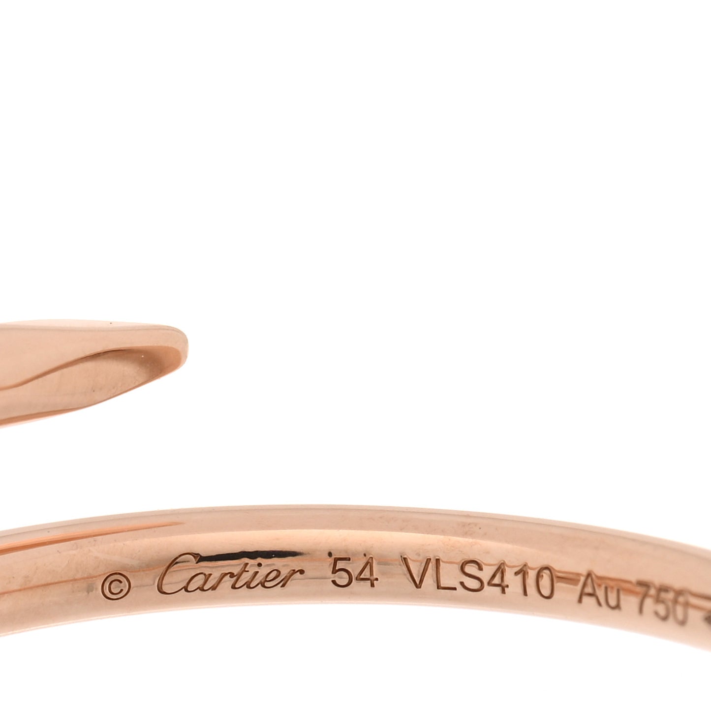 18K Pink Gold Small Juste Un Clou Ring 54 6.75